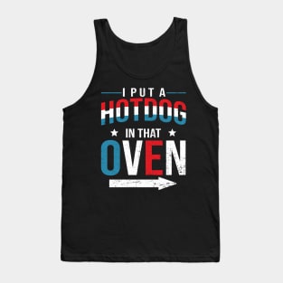 Put Hotdog In That Oven 4th Of July Pregnancy Announcement Tank Top